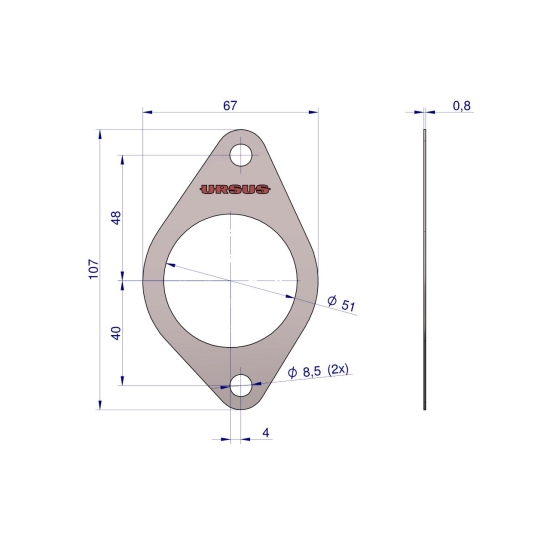 Uszczelka kolektora ssącego krążelit 0.8mm C-385 ( sprzedawane po 10 ) ORYGINAŁ URSUS