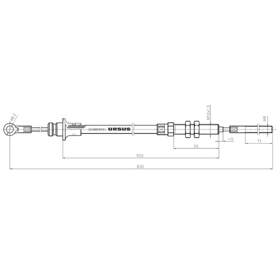 Linka - Hamulec L-830mm C-330M ORYGINAŁ URSUS