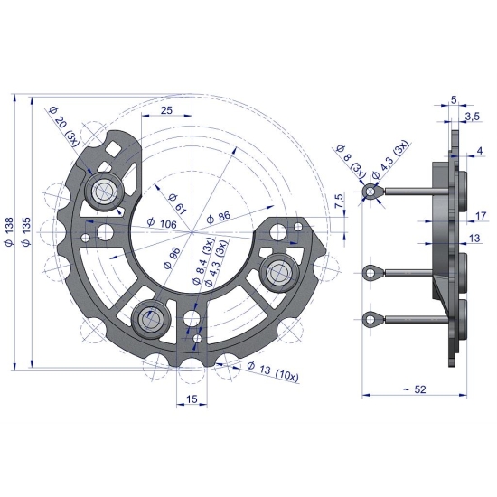 Prostownik kompletny alternatora EX257000 A120 Bizon EXPOM KWIDZYN eu