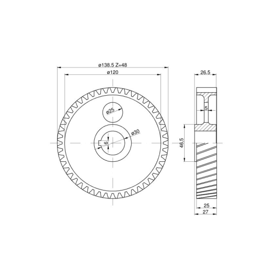 Koło zębate rozrządu na wałek wys. piasty 26mm C-330 ORYGINAŁ URSUS