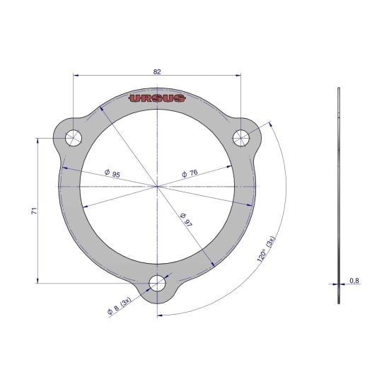 Uszczelka pokrywy wałka sprzęgła krążelit 0.8mm Zetor ( sprzedawane po 10 ) ORYGINAŁ URSUS