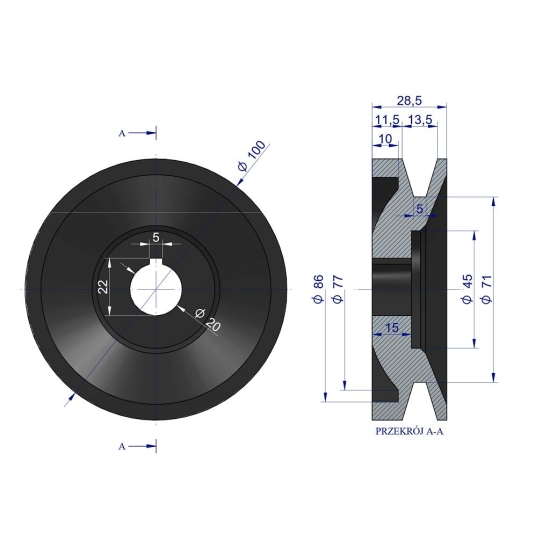 Koło pasowe alternatora EX257000 A120 Bizon  EXPOM KWIDZYN eu