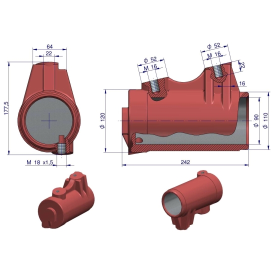 Cylinder podnośnika Zetor ORYGINAŁ URSUS