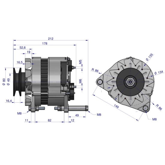 Alternator AX-260000 C-360 Nowy Typ EXPOM eu