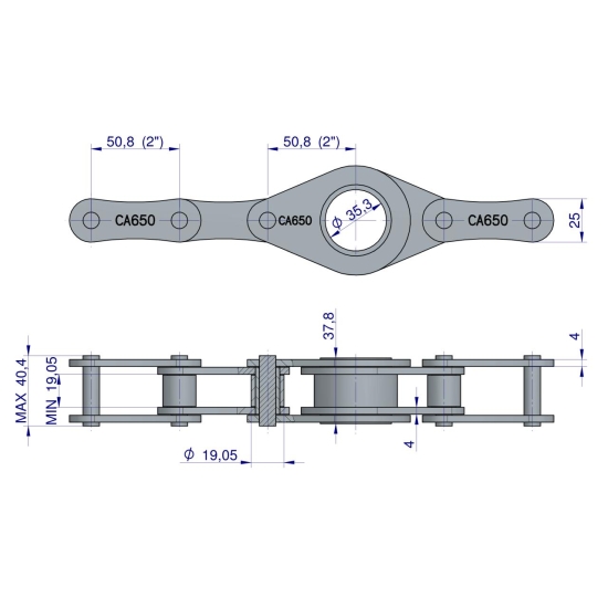 Łańcuch CA650-1 160 ogniw 40 belek zastosowanie Prasa Zwijka Sipma 5276077500 Waryński