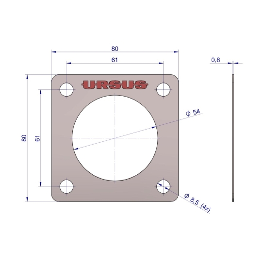 Uszczelka termostatu 951310 krążelit 0.8mm C-360 Zetor ( sprzedawane po 10 ) ORYGINAŁ URSUS