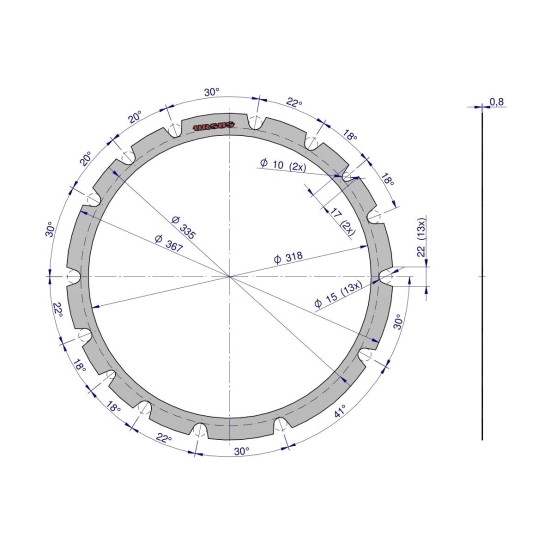 Uszczelka koła koronkowego zwolnicy krążelit 0.8mm C-385 ( sprzedawane po 5 ) ORYGINAŁ URSUS