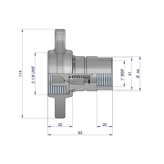 Szybkozłącze hydrauliczne skręcane (motylkowe) wtyczka G1