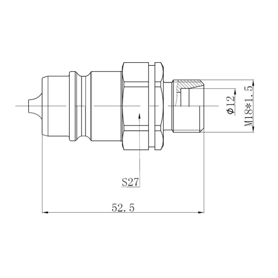 Szybkozłącze hydrauliczne wtyczka EURO M18x1.5 GZ (9100818W) VOIMA