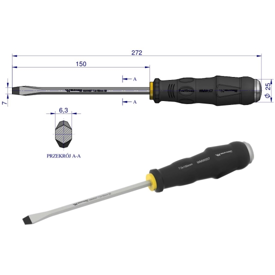 wkrętak do pobijania 7.0x150mm Waryński