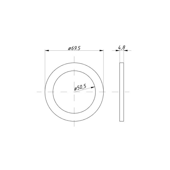 Podkładka gruba sworznia osi płaskiej grubość 4,6mm C-330 / 360