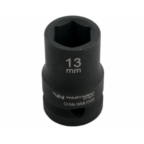 Nasadka udarowa sześciokątna 1/2". 13 mm. CrMo. DIN 3129. Waryński