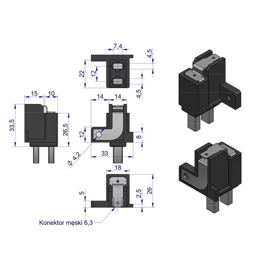 Szczotkotrzymacz ze szczotkami alternatora EX257000 A120 Bizon EXPOM KWIDZYN eu