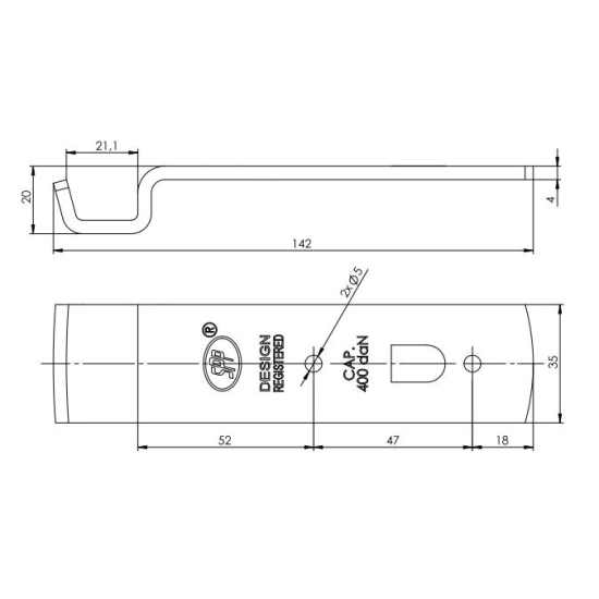 Zaczep spinacza zapinacz Z-01A 400kg zastosowanie przyczepka SPP