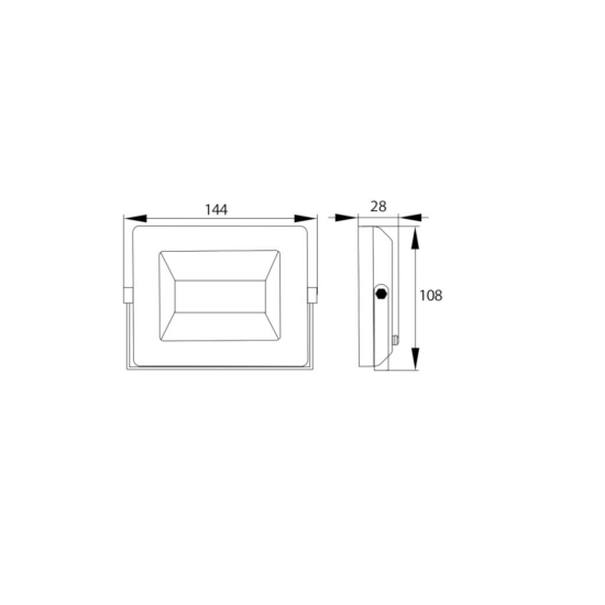 Naświetlacz, Lampa LED SMD 230V 20W 4000K 1640LM IP65 CZARNY