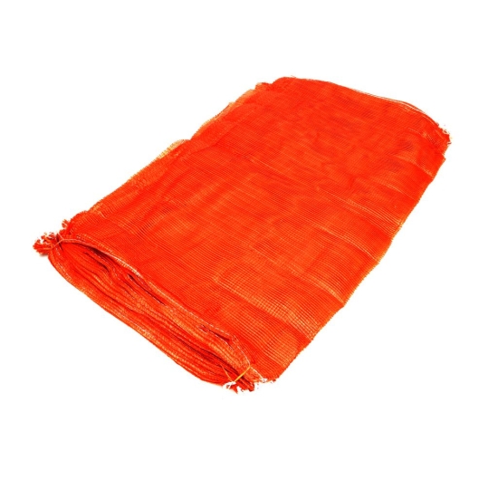 Worek PP ażurowy 50kg oranż (leno mesh) ( pakowane po 50 szt.)