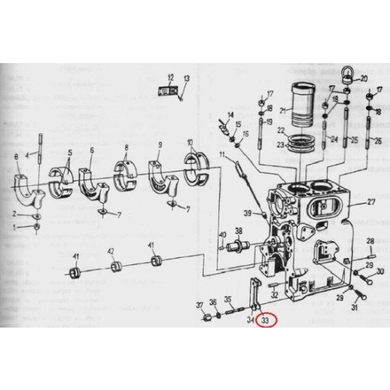 Podkładka dystansowa bloku cylindra C-330.