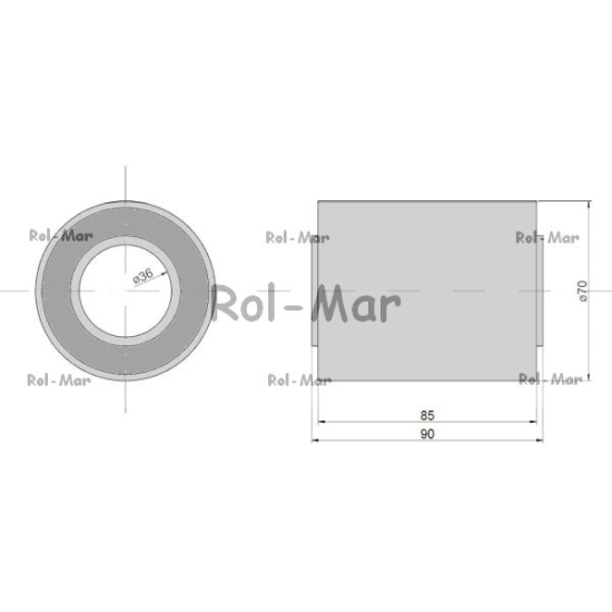 Tuleja gumowa 36x70x90 Claas