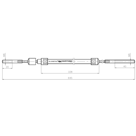 Linka - Cięgno L-645mm 57112730 ZETOR Waryński