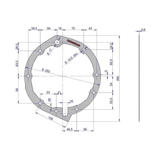 Uszczelka pokrywy pompy hydraulicznej krążelit 0.8mm Zetor ( sprzedawane po 5 ) ORYGINAŁ URSUS