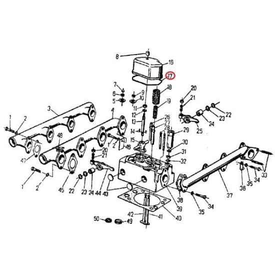 Uszczelka pokrywy głowicy 950522 55010527 C-360/Zetor ( sprzedawane po 10 )