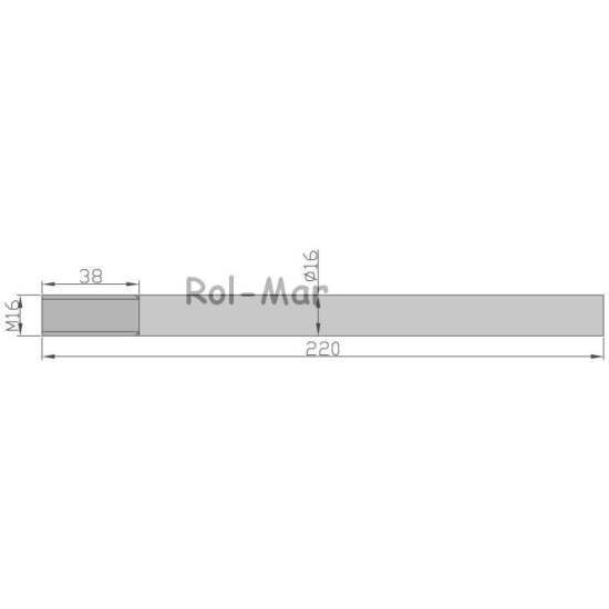 Palec ślimaka z uchwytem 16 x 265 mm AZ49886 John Deere