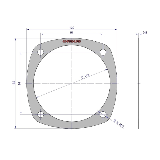 Uszczelka I pokrywy przedniej łożyska krążelit 0.8mm C-385 ( sprzedawane po 10 ) ORYGINAŁ URSUS