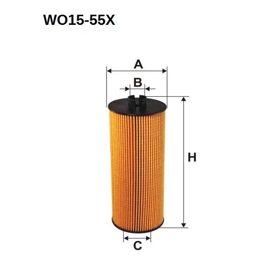 Wkład filtra oleju WO15-55X Sędziszów