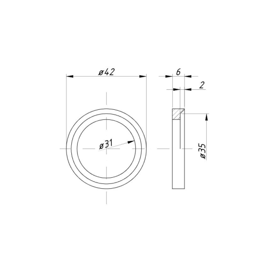 Gniazdo zaworu wydechowego nadwymiar 1,00 C-360 ( sprzedawane po 20 )