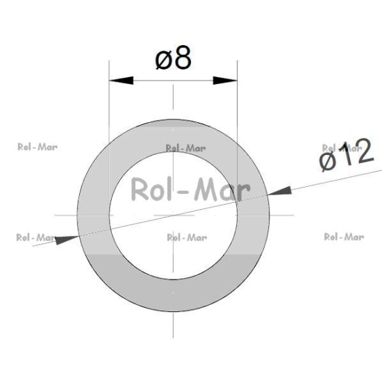 Wąż (przewód) tekalan ciśnienie robocze 12MP fi zew.12mm / fi wew.8mm   8*12 ( sprzedawane po 50 ) Polyurethane