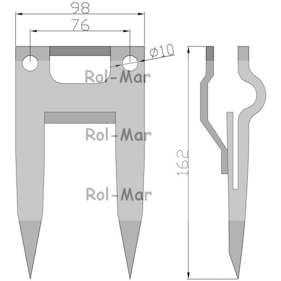 Bagnet palec podwójny Schumacher 410100001 John Deere