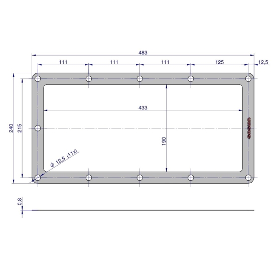 Uszczelka podnośnika krążelit 0.8mm C-360 ( sprzedawane po 5 ) ORYGINAŁ URSUS