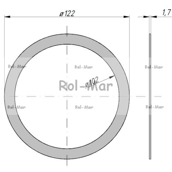 Uszczelka czaszy fi 121mm/110mm Opryskiwacz ( sprzedawane po 10 )