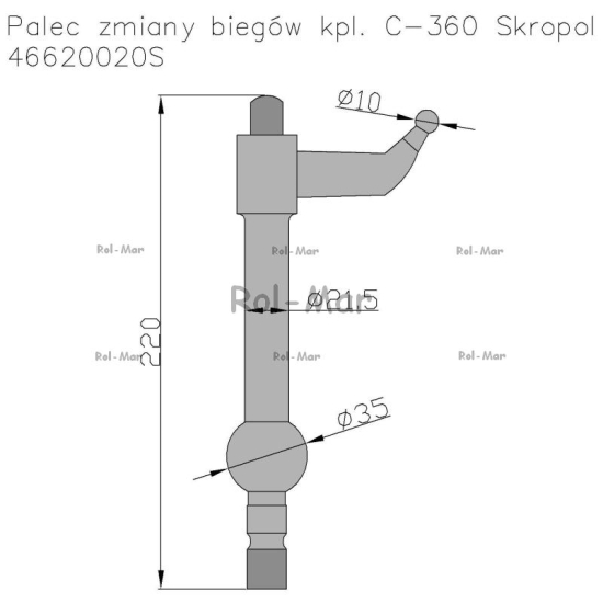 Palec zmiany biegów kpl. C-360 Skropol