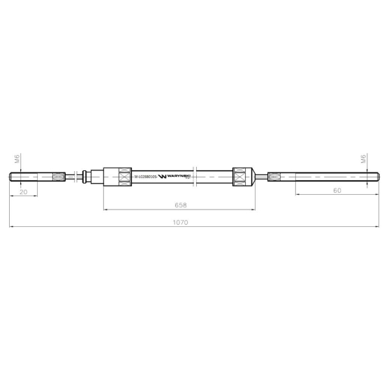 Linka - Hamulec L-1070mm 69112738 ZETOR Waryński