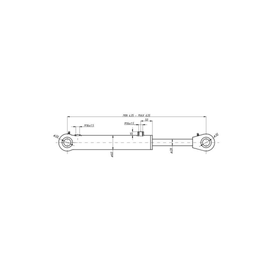 Cylinder wspomagania układu kierowniczego CJF-50/28/200Z, 5040995210 (sworzeń 30mm) Bizon