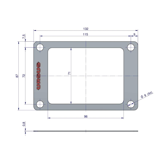 Uszczelka pokrywki pochwy krążelit 0.8mm C-330 ( sprzedawane po 10 ) ORYGINAŁ URSUS