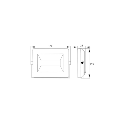 Naświetlacz, Lampa LED SMD 230V 30W 4000K 2520LM IP65 CZARNY