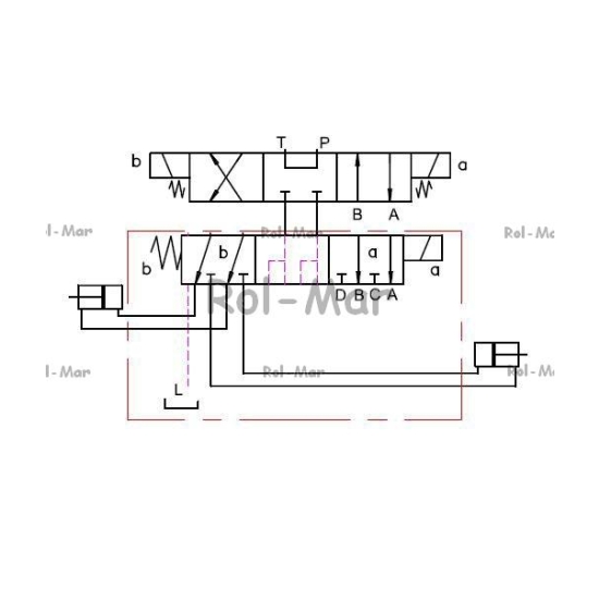 Dzielnik, zawór, elektrozawór kierunkowy elektromagnetyczny kontroli DVS6-6/2L G3/8 50L