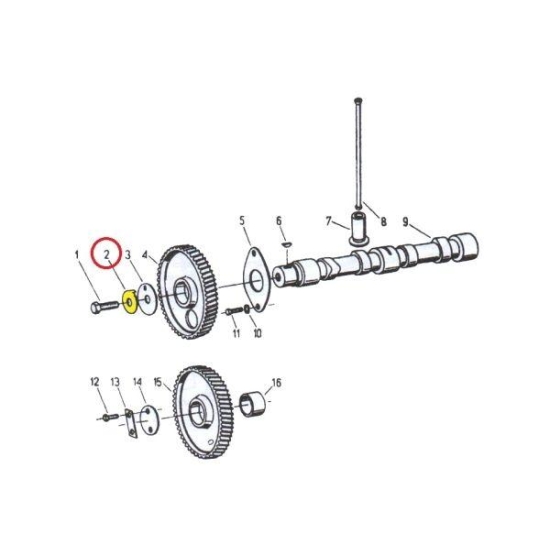 Podkładka zabezpieczająca śrubę koła rozrządu C-330