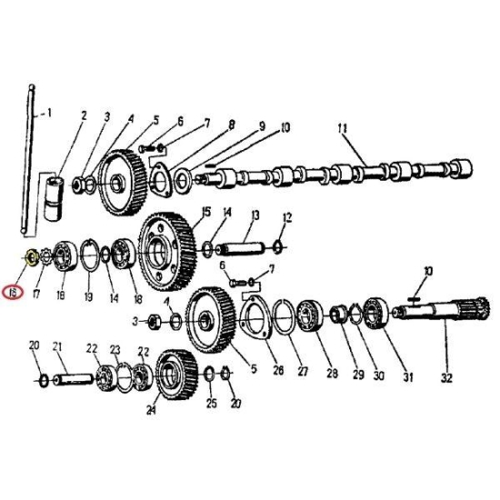 Nakrętka łożyskowa KM4 970703 C-360/Zetor ( sprzedawane po 5 )