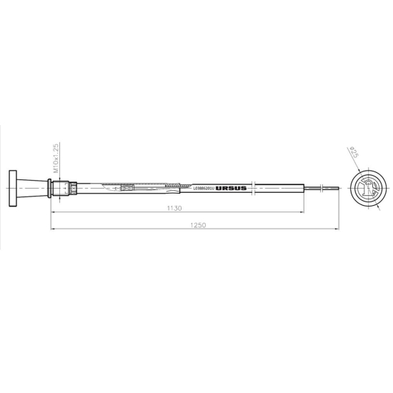 Linka - Gaszenie silnika L-1250mm C-360 3P ORYGINAŁ URSUS