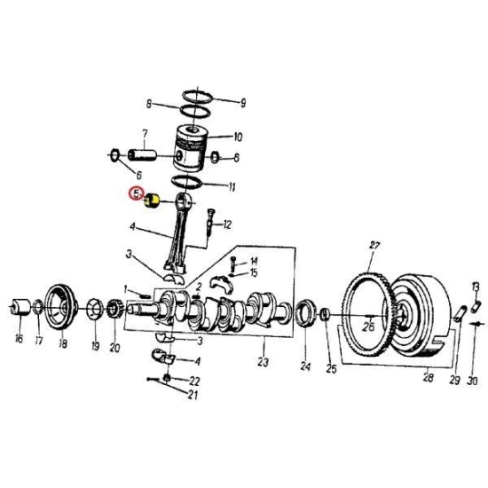 Tuleja korbowodu 950311 C-360/Zetor (nominalna)