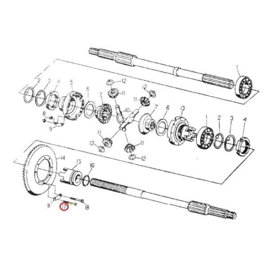 Śruba mechanizmu różnicowego pasowana kl. 8.8 C-330 ( sprzedawane po 10 )