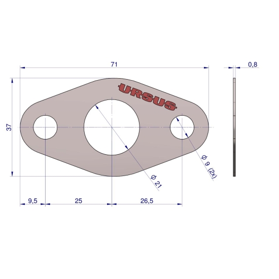 Uszczelka odprowadzenia oleju turbo krążelit 0.8mm C-385 ( sprzedawane po 10 ) ORYGINAŁ URSUS