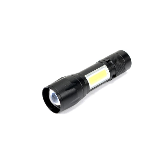 Latarka uniwersalna LED COB 200 lm ładowana USB sprzedawana po 12 szt w kartoniku ekspozycyjnym Teger