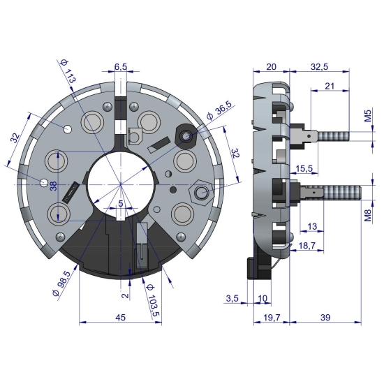 Prostownik diody alternatora 335532 Nowy Typ EXPOM KWIDZYN eu