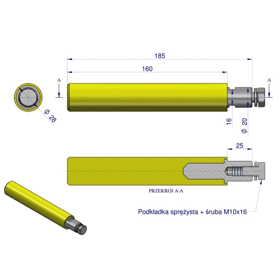 Palec poliuretanowy zastosowanie 07601623 Grimme WARYŃSKI