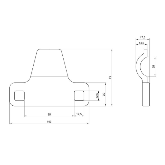 Docisk kosy 103 mm Claas