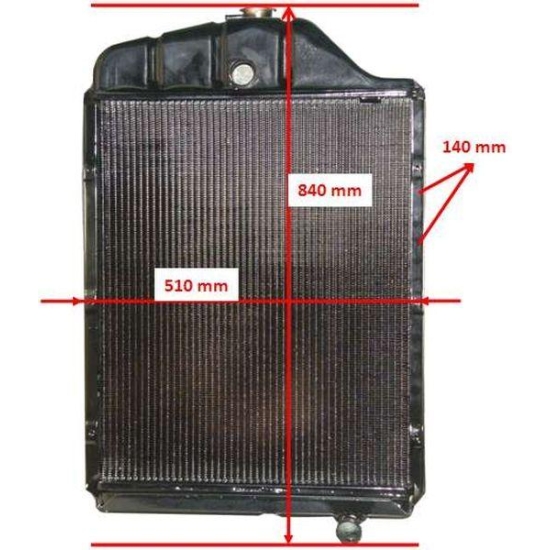 Chłodnica miedziana n.typ boczne mocowanie (6-cylindry) C-385